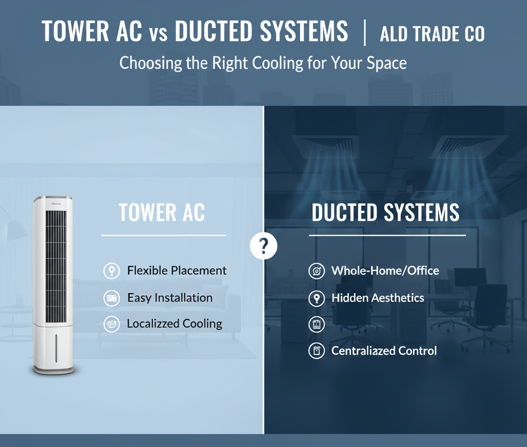 tower ac vs ducted systems