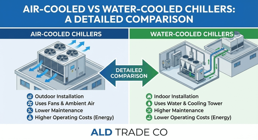 air-cooled chiller and water-cooled chiller